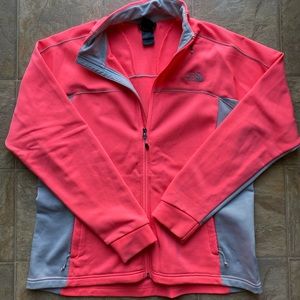 Womens Northface Neon Pink/Gray jacket. Size XL
